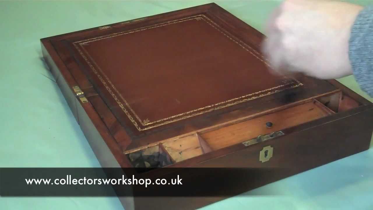How To Replace Leather On A Writing Slope Box Youtube