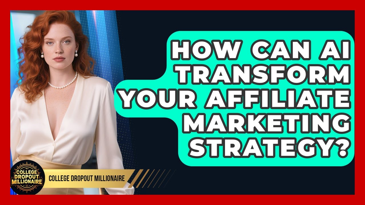 How Can AI Transform Your Affiliate Marketing Strategy? | College Dropout Millionaire News