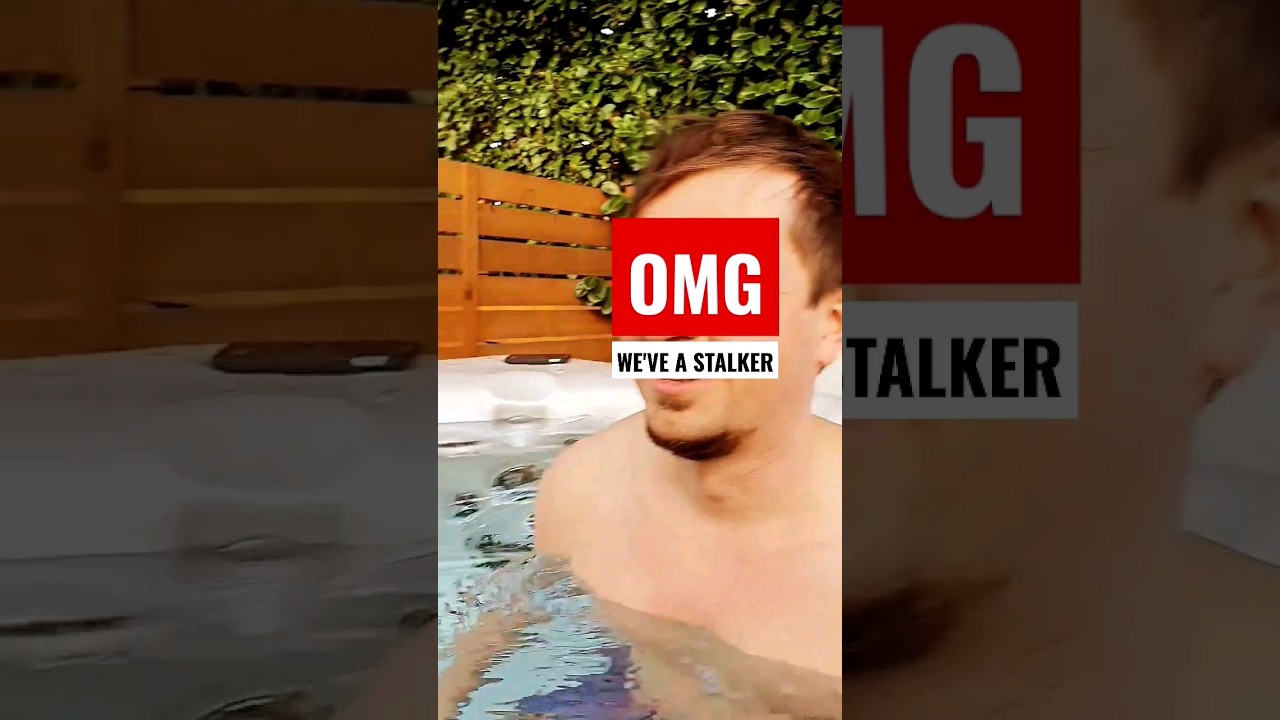 we've a stalker! 😱 we got stalked at our hot tub