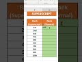 superscript function in Excel #excel #computereducation #exceltips