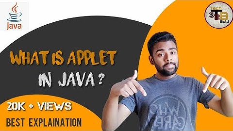 What is Java applet? [Hindi] | Java applets | basic java applets | Tech 2 Bold