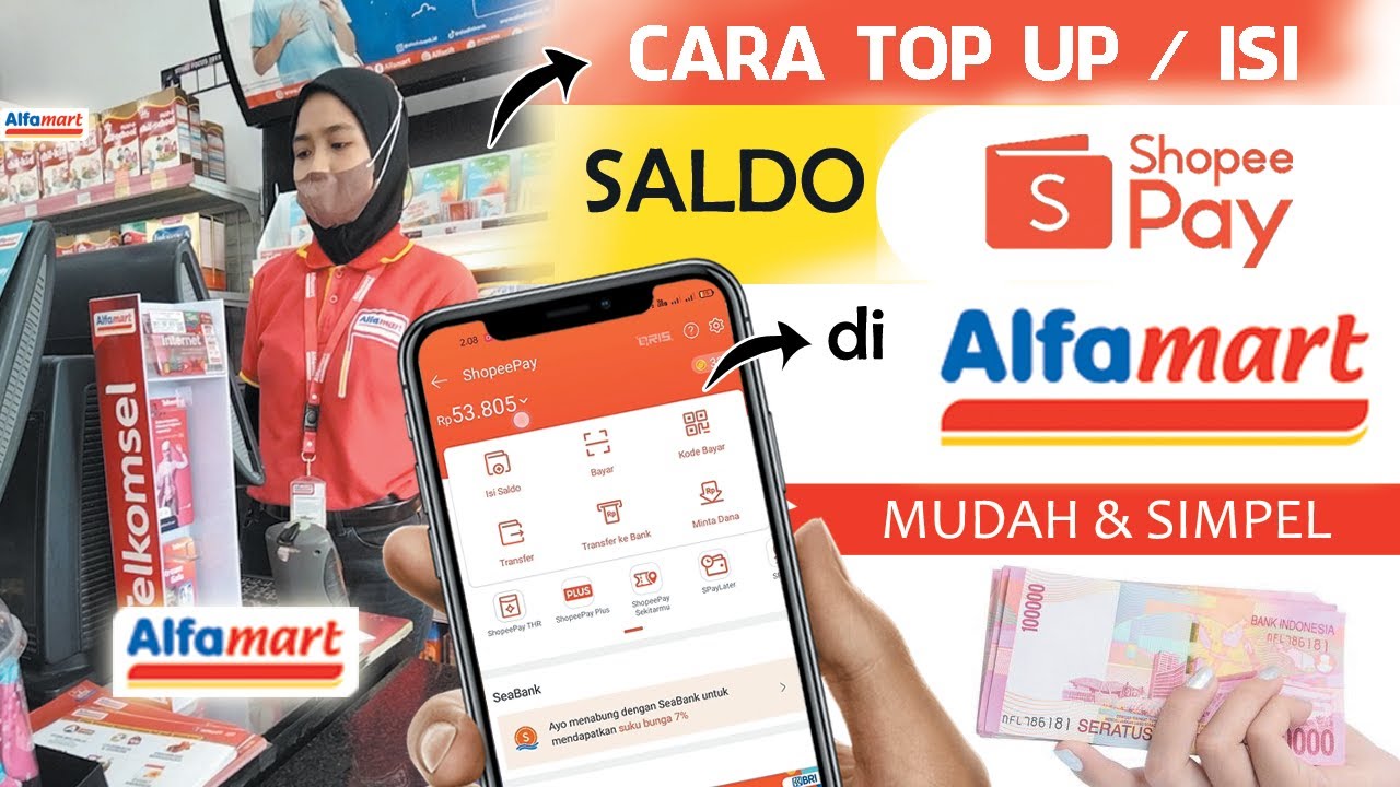 Terbaru ! Cara TOP UP/ISI Saldo Shopeepay Lewat Alfamart 