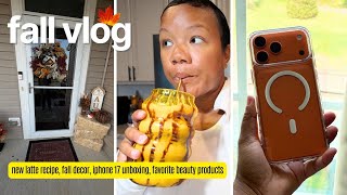 VLOG | Unboxing My *NEW* iPhone 17 Pro Max, Trying 7Brew, Fall Decor, Latte Recipe, Current Faves