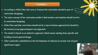 Hilda Taba Comprehensive Evaluation Model