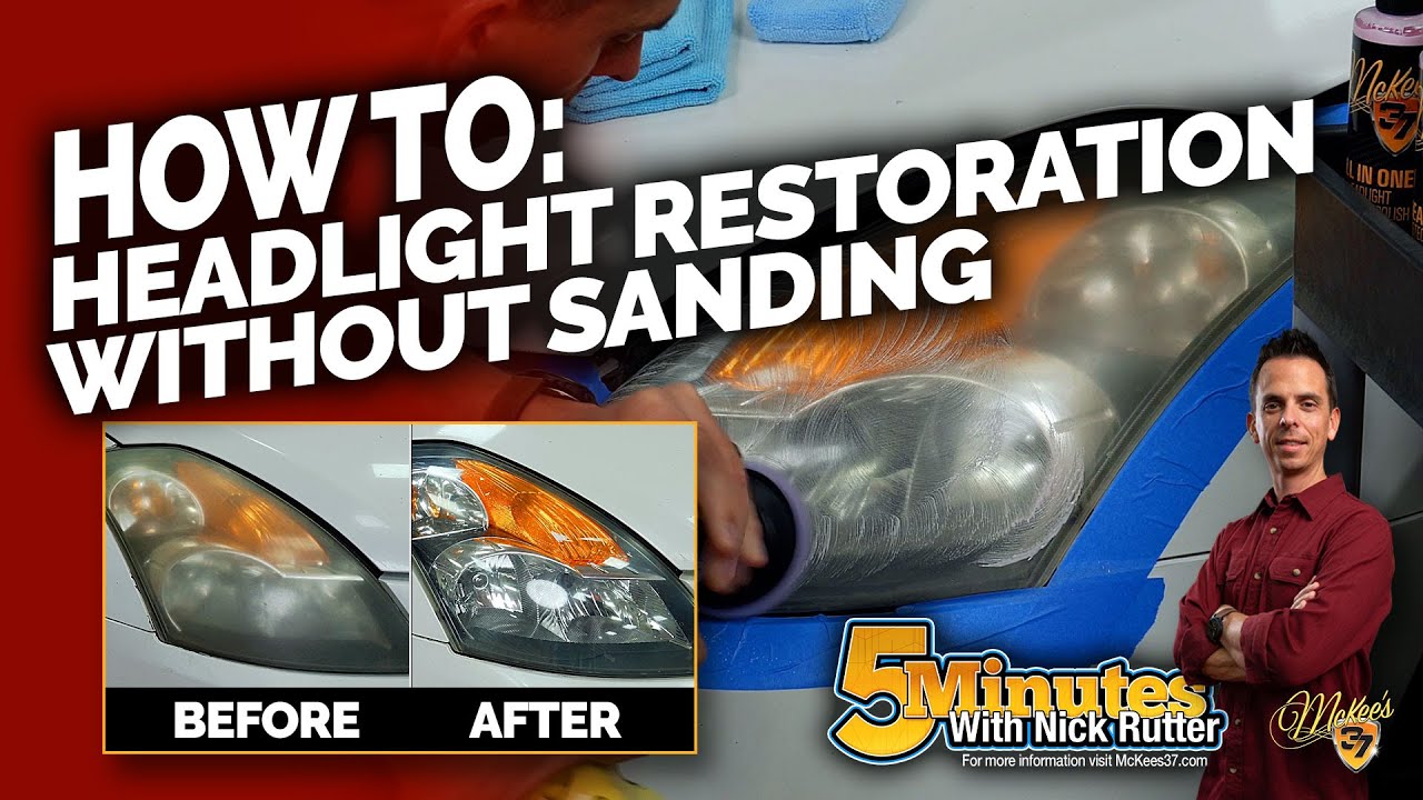 non-sanding headlight restoration kit application process