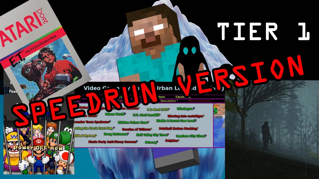 Video Game Myths and Legends Iceberg - Tier One Explained (Speedrun version)