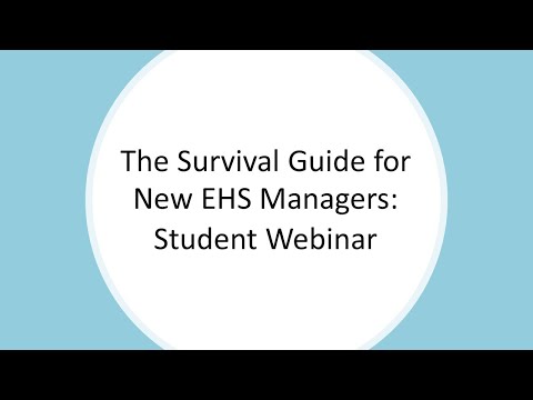 Survival Guide for New EHS Managers Webinar