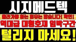 [시지메드텍][긴급속보]역대급 대형호재 임박구간! 털리지 마세요! #시지메드텍 #시지메드텍주가 #원전 #SMR #이재명 #태양광 #FDA