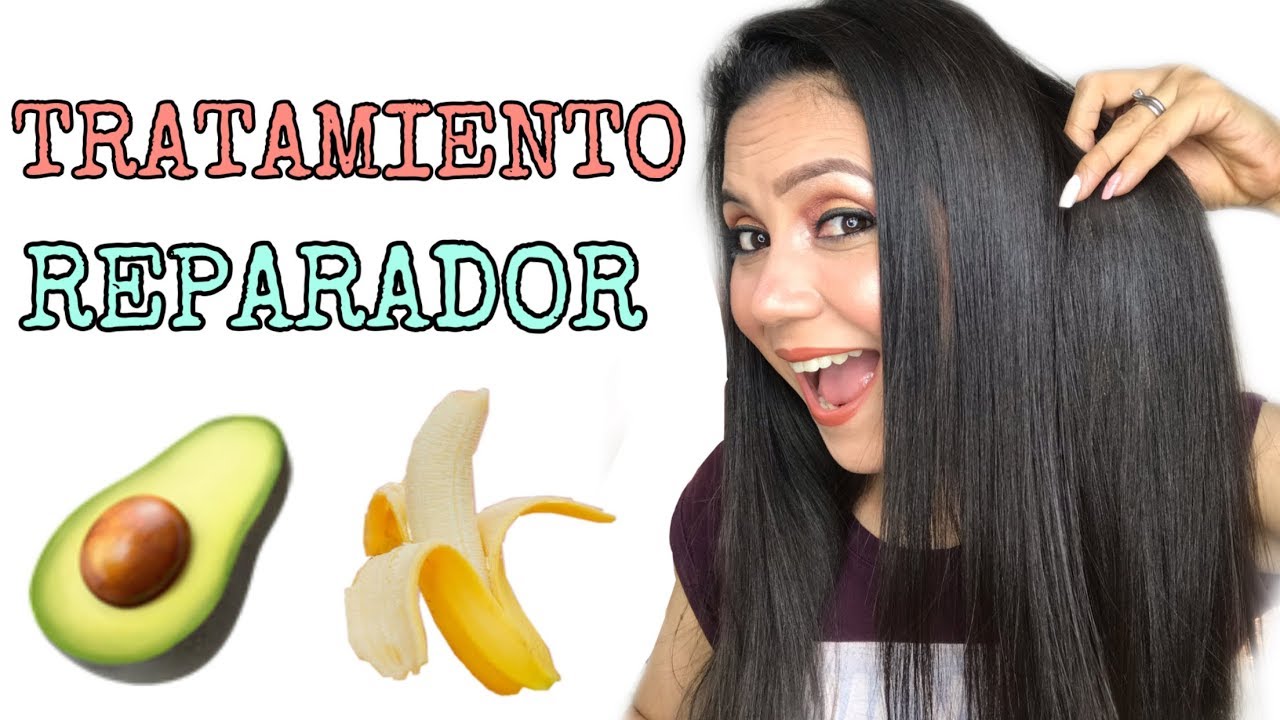 los Definición cuadrado Tratamiento para reparar el cabello a base de aguacate y banano - YouTube