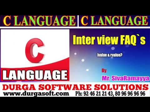 C Language tutorial||onlinetraining||lvalue & rvalue?
