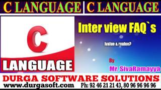 C Language tutorial||onlinetraining||lvalue & rvalue
