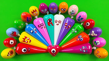 Numberblocks 🏳️‍🌈 Finding Hidden Alphablocks in Slime Opening Piping Bags! ASMR