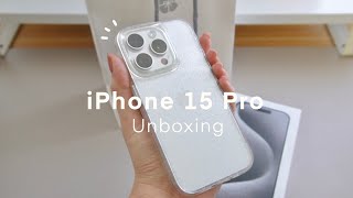 iPhone 15 Pro white titanium asmr unboxing