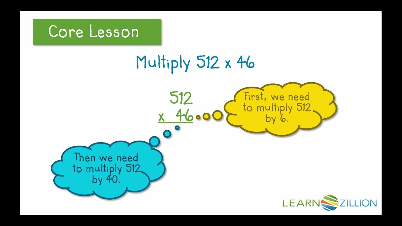 Use the standard algorithm for multiplication - YouTube