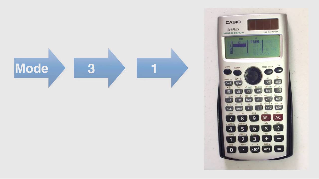 Video: Promedio datos agrupados usando calculadora - YouTube