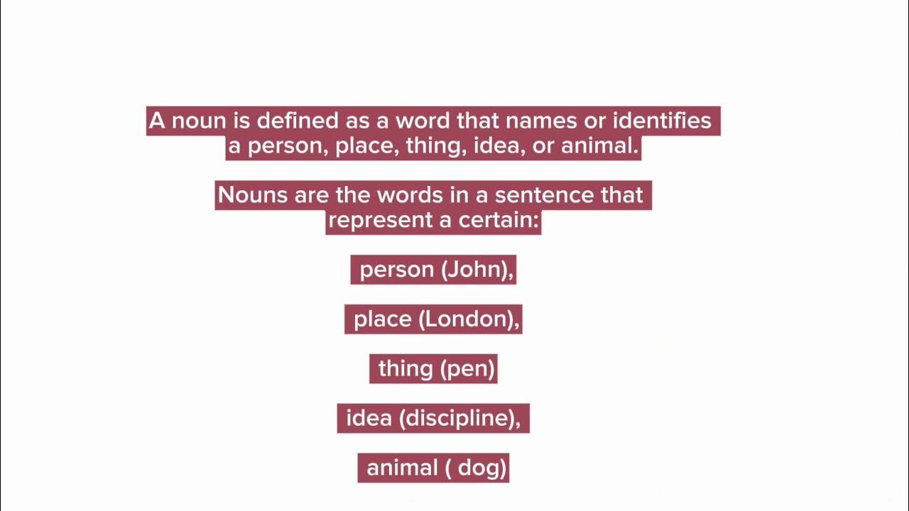 How to define a noun and examples of nounsenglish englishgrammar 