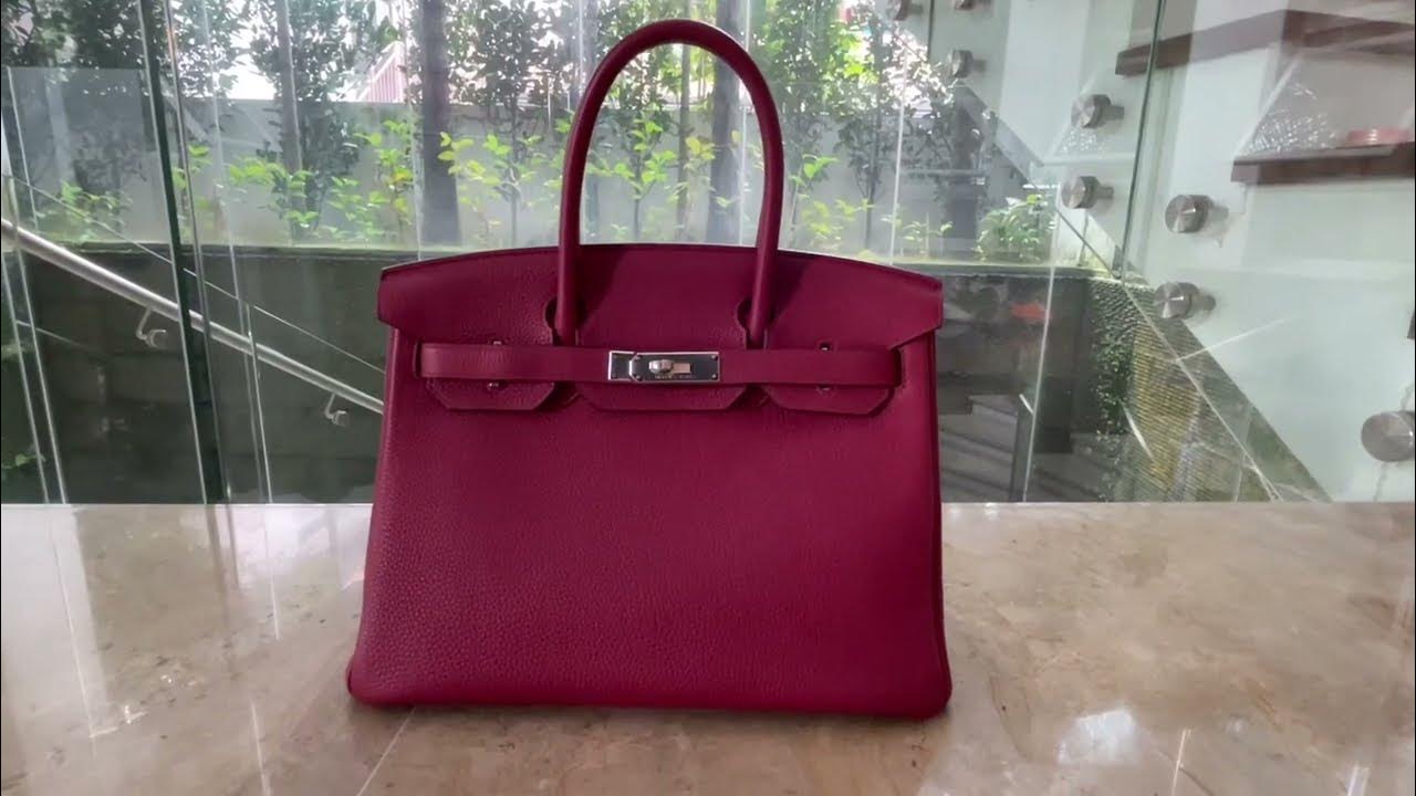 HERMES Birkin 25 Rouge Grenat Togo PHW U - Timeless Luxuries