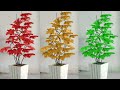 DIY Tutorial Membuat Bunga Sudut Ruangan Daun Maple dari plastik kresek | Flower with plastik Bag