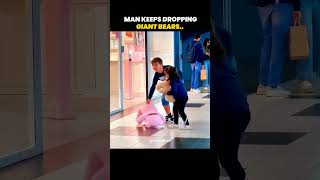 He Drops Teddy Bears to See What Kids Do.. 🧸 #shorts