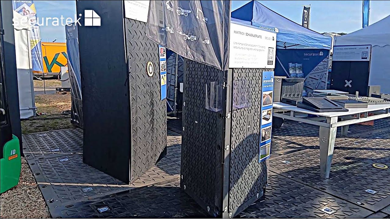 Securatek booth at NordBau 2025 in Neumünster with solutions for construction roads and soil protection