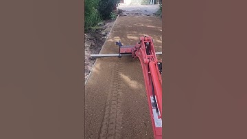 Mini excavator gravel grading life hack