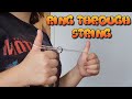 Close up magic: Ring through string with tutorial and ring through rubber band magic trick.