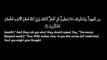 سورةالبقرة | الآية {219}|القارئ: فارس عباد | كروما | قرآن خلفية سوداء