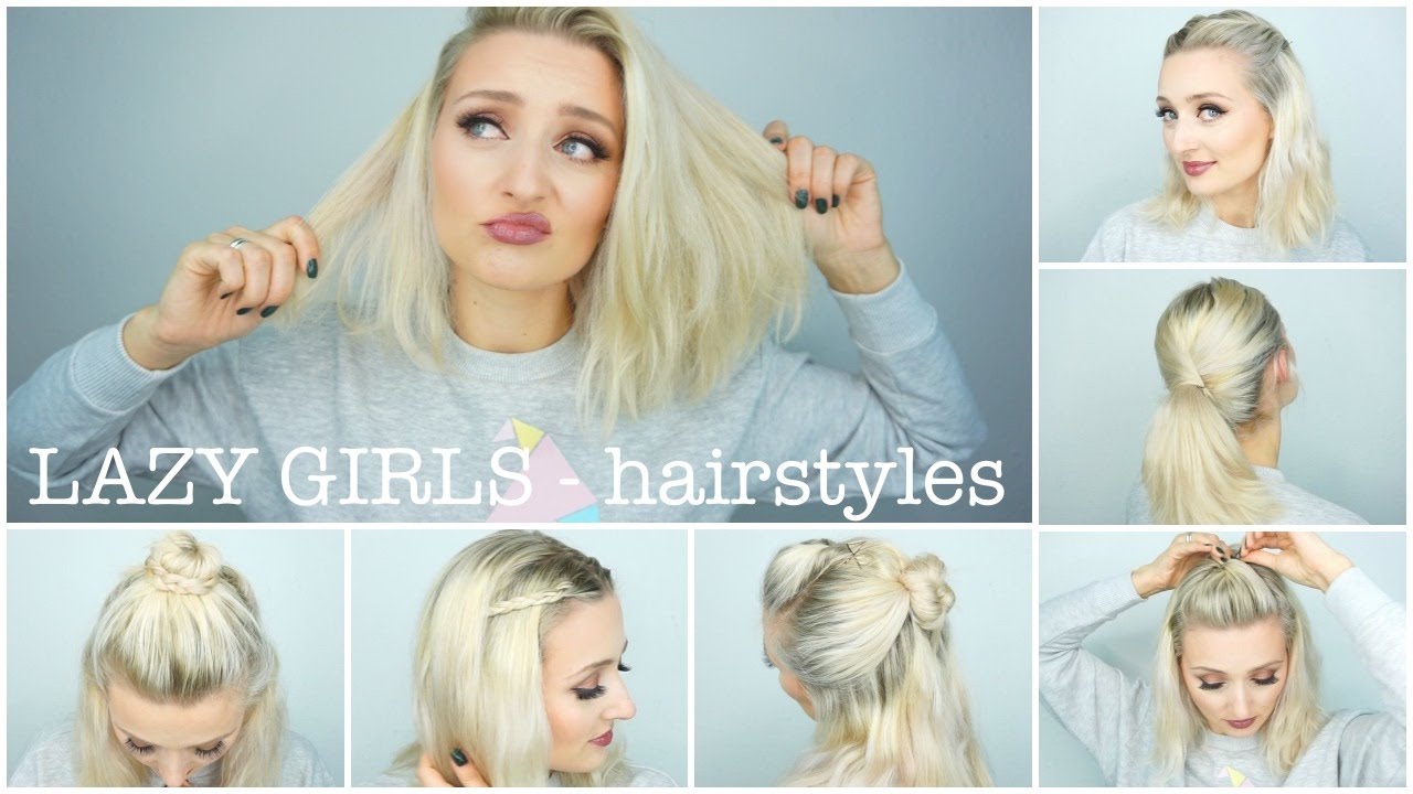 LAZY GIRLS hairstyles | OlesjasWelt - YouTube