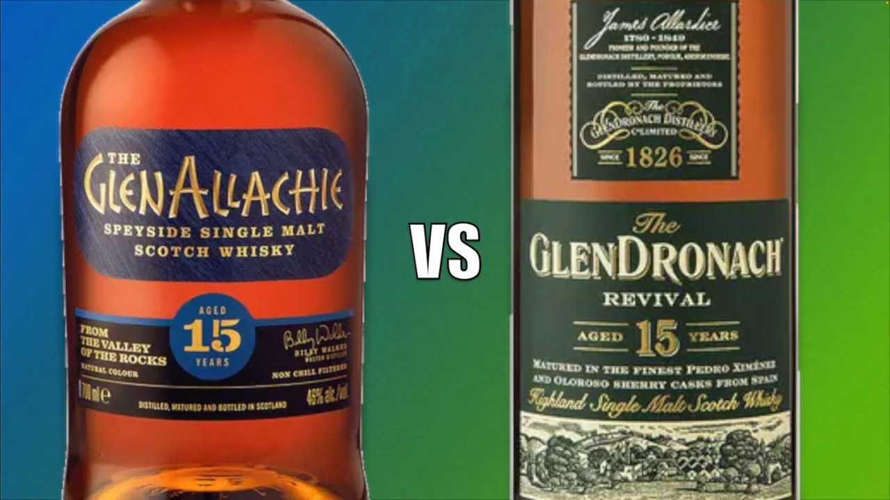 GlenAllachie 15 vs Glendronach 15 Year Old Single Malt Scotch