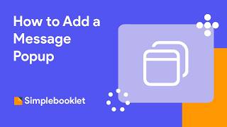 How to Add a Message Popup in Simplebooklet
