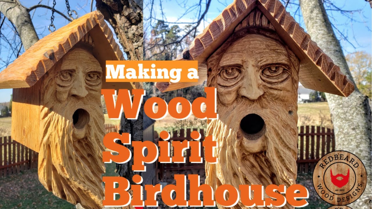 Carving a Wood Spirit Birdhouse