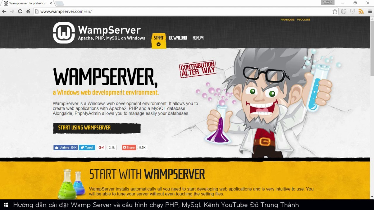 Hướng dẫn Download, cài đặt Wamp Server, cấu hình chạy PHP và MySql