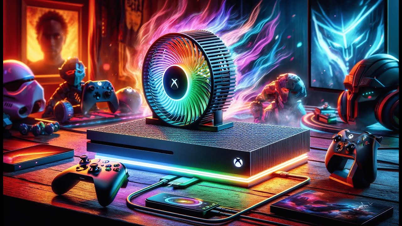 ❄️ Klipdasse Xbox Series S Cooling Fan Stand & RGB Light Strip: A Gamer's Dream! 🎮