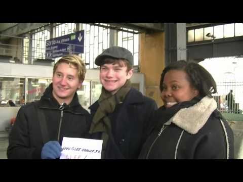 Chris Colfer and Amber Riley in Paris