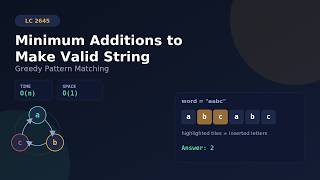 LeetCode 2645 - Minimum Additions to Make Valid String | Strings | Greedy | DSA