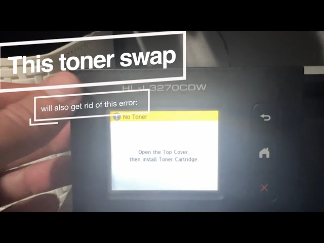 "No Toner" error fixed with this toner ink, Brother printer HL-L3270CDW -  YouTube