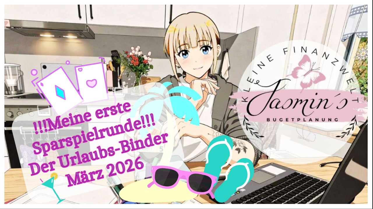 Mein erstes Sparspielvideo!!! Der Urlaubs-Binder März 26 #sparspiele #umschlagmethode#sparen#budget