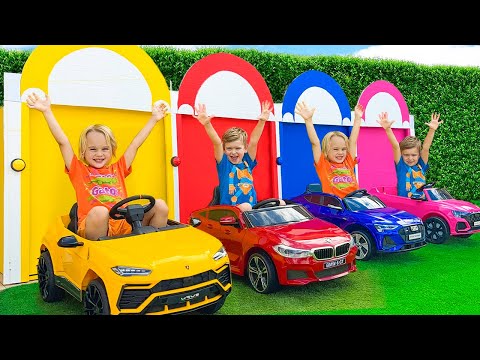 Car Garage Adventure with Chris - Learn colors for kids
