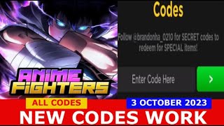 NEW* ALL WORKING UPDATE 42 CODES FOR ANIME FIGHTERS SIMULATOR ROBLOX ANIME  FIGHTERS SIMULATOR CODES 