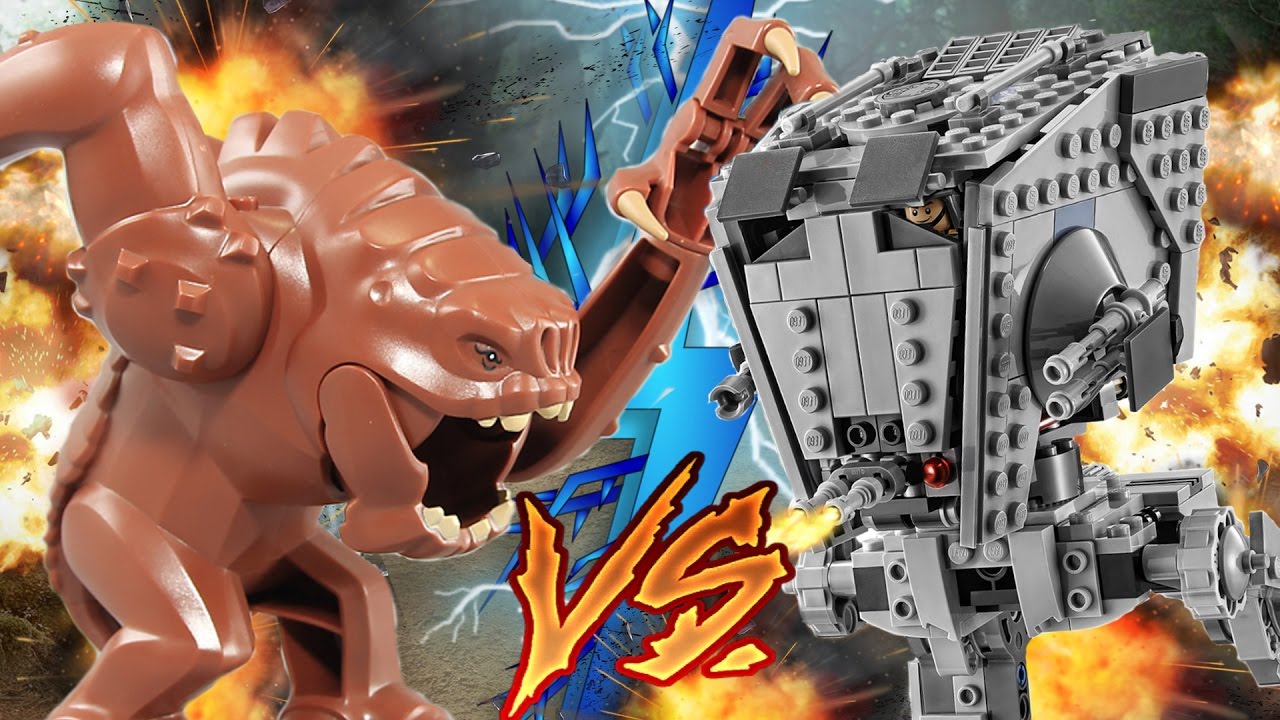 At-St VS The Rancor!! | Lego Star Wars Stop Motion Drop Test?! - YouTube