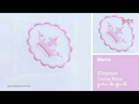 Manta Elegance Coroa Rosa | Ref: 59155