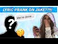 LYRIC PRANK ON MY BOYFRIEND?!!!! (SUPER AWKWARD)