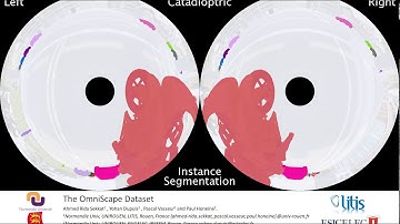 The OmniScape Dataset - Teaser - CARLA simulator - Instance Segmentation - Catadioptric (Down)