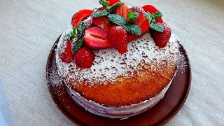 Клубничный Торт. Бисквитный торт с Клубникой. Клубничный Торт. Бисквитный торт с Клубникой.