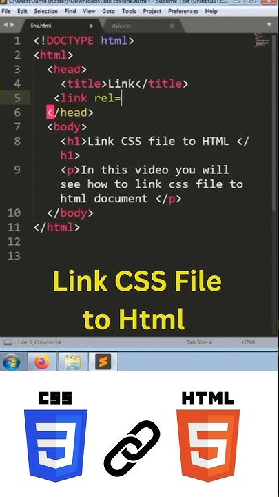 How to Link a CSS File to Html | CSS Tutorial for Beginners - YouTube