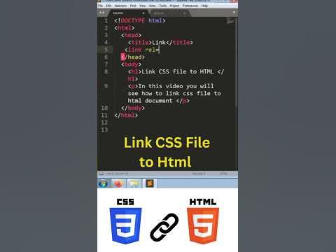How to Link a CSS File to Html | CSS Tutorial for Beginners - YouTube