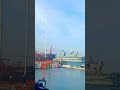 Clipper Sailing Racing Boats Lineup with 2 Aircraft Carriers  HMS Queen and HMS Prince of Wales