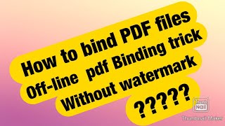 Binding more than one file in pdf