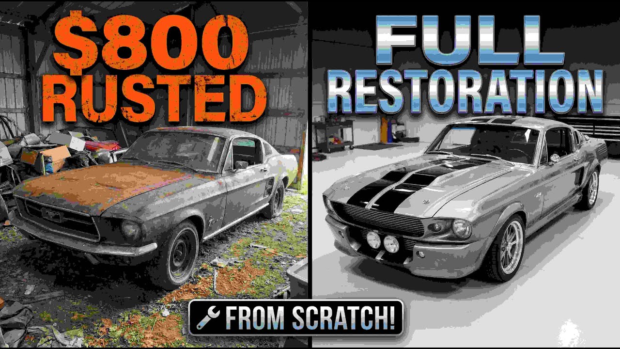 $800 Rusted Mustang Eleanor 1967 Full Restoration From Scratch