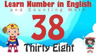 Learn Number Thirty Eight 38 in English & Counting Math